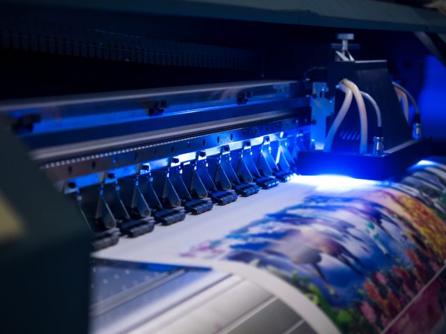 Close-up,Of,Inkjet,Printers,In,Large,Machines.